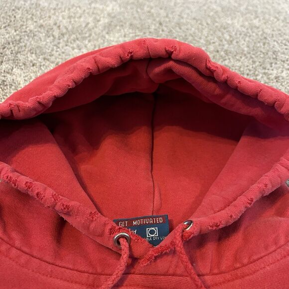VTG Muhlenberg College Spellout Pro Weave Red Sweatshirt Hoodie Distressed M - Picture 5 of 10